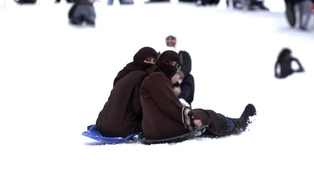 Bobfahrt mit Niqab Bobfahrt mit Niqab