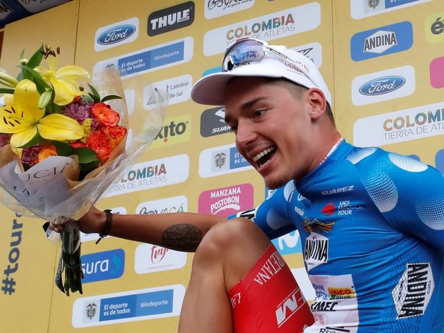 Simon Pellaud im Februar 2020 an der Tour Colombia. Simon Pellaud im Februar 2020 an der Tour Colombia.