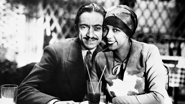 Josephine Baker mit ihrem Mann Pepito Abatino in Paris.