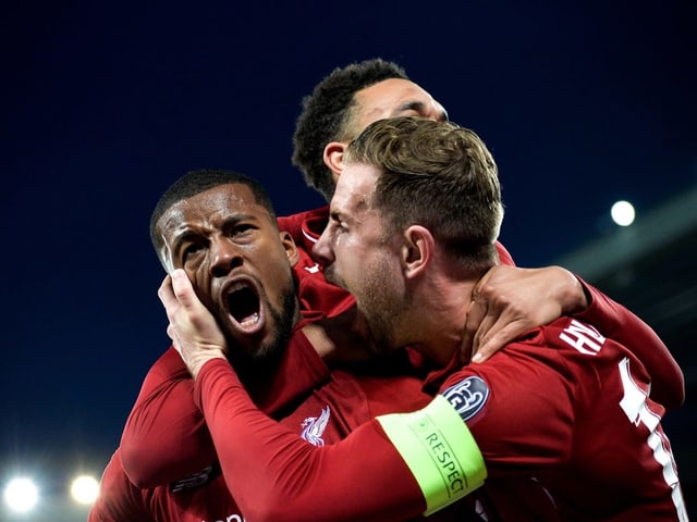 Liverpooler jubeln. Liverpooler jubeln.