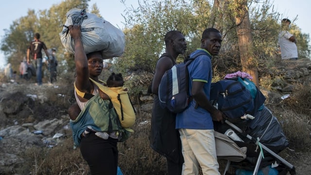 Flüchtlinge auf Lesbos. Flüchtlinge auf Lesbos.