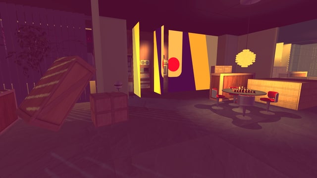 Spielszene aus dem Game «Sunset». Spielszene aus dem Game «Sunset».