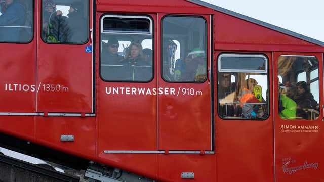 Ein Wagen der Iltios-Bahn. Ein Wagen der Iltios-Bahn.