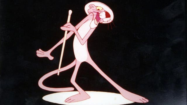 Eine Bild aus dem Trickfilm Pink Panther. Eine Bild aus dem Trickfilm Pink Panther.