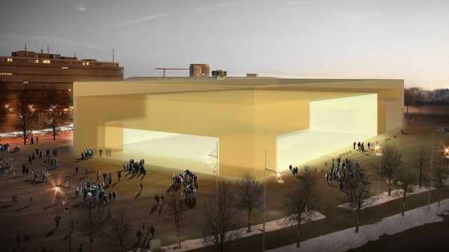 Illustration der neuen Halle. Illustration der neuen Halle.