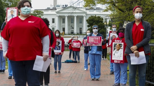 Proteste von Pflegekräften in Washington