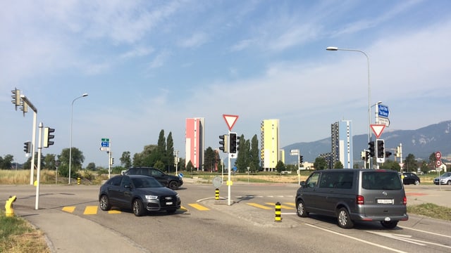 Obach-Kreuzung nach der Westumfahrung Obach-Kreuzung nach der Westumfahrung
