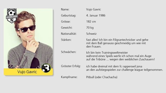 Fussball spielen kann er.... wenn er sich vom weiblichen Publikum nicht allzu sehr ablenken lässt: Vujo Gavric. Fussball spielen kann er.... wenn er sich vom weiblichen Publikum nicht allzu sehr ablenken lässt: Vujo Gavric.
