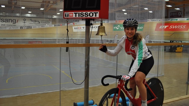 Andrea Waldis trainiert seit über einem Jahr im Velodrome Grenchen Andrea Waldis trainiert seit über einem Jahr im Velodrome Grenchen
