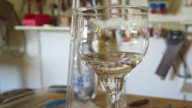 Selbstgemachtes Weinglas Selbstgemachtes Weinglas