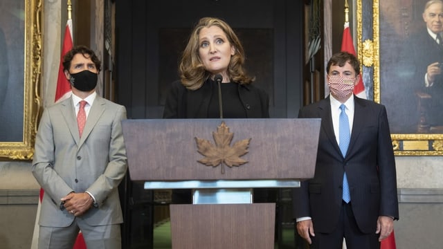 Trudeau und Chrystia Freeland Trudeau und Chrystia Freeland