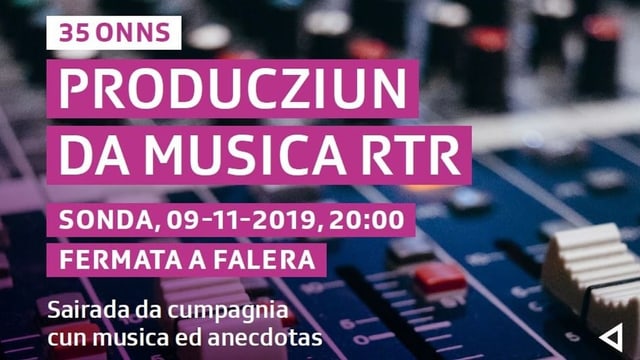 Placat per 35 onns producziun da musica RTR. Placat per 35 onns producziun da musica RTR.