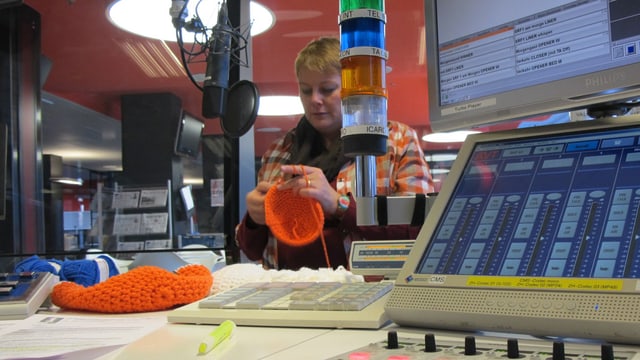 Renate Lengacher im Studio. Renate Lengacher im Studio.