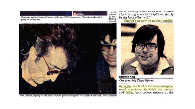 Ähnlichkeit zwischen John Lennons Mörder und Stephen King Ähnlichkeit zwischen John Lennons Mörder und Stephen King
