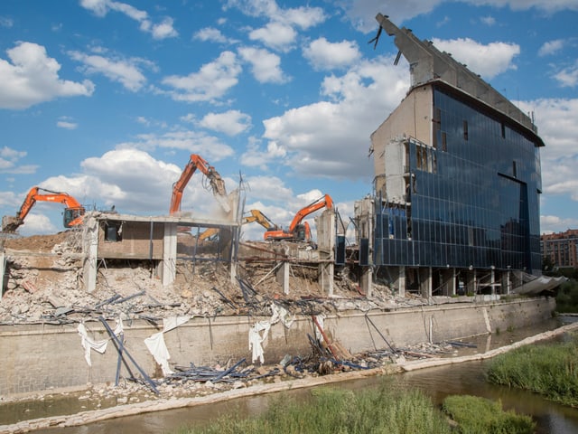 Das altehrwürdige Estadio Vicente Calderon wird abgebaut