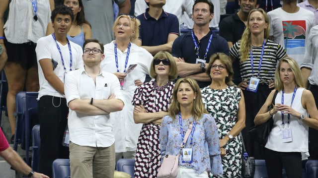 Anna Wintour zusammen mir Mirka und Lynette Federer