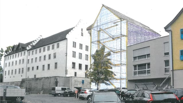 Der geplante Ergänzungsbau am Arboner Schloss. Der geplante Ergänzungsbau am Arboner Schloss.