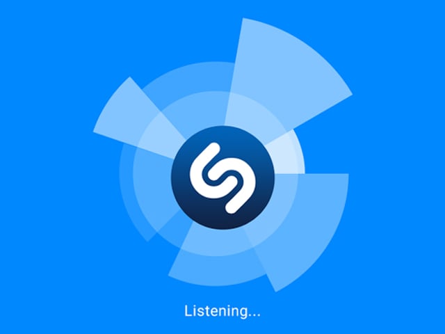 Shazam Startbildschirm
