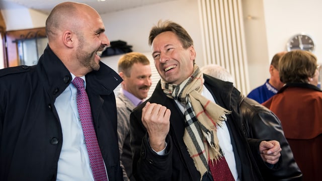 Laurent Favre und Alain Ribaux. Laurent Favre und Alain Ribaux.