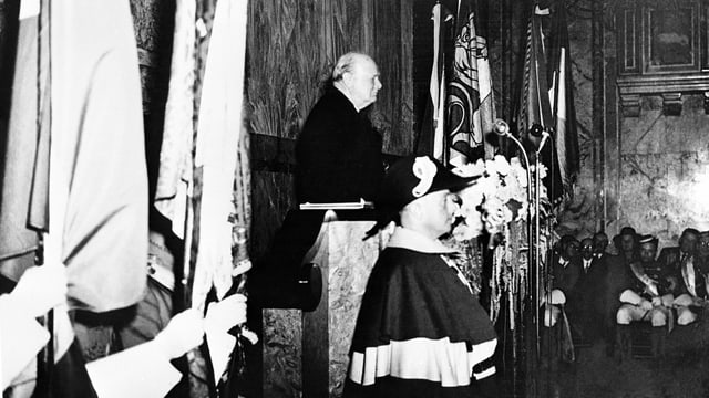 Totale von Winston Churchills Rede am 19. September 1946 an der Universität Zürich. Totale von Winston Churchills Rede am 19. September 1946 an der Universität Zürich.