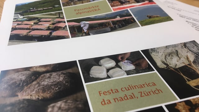 Blick ins Heft von Graubünden Viva. Verschiedene Bilder zeigen Bündner Spezialitäten. Blick ins Heft von Graubünden Viva. Verschiedene Bilder zeigen Bündner Spezialitäten.