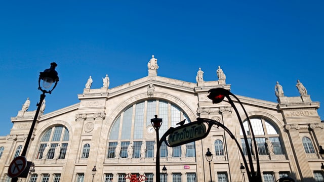 Fassade des Gare du Nord in Paris Fassade des Gare du Nord in Paris
