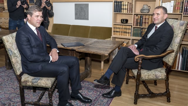 Bjarni Benediktsson und Gudni Johannesson Bjarni Benediktsson und Gudni Johannesson