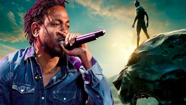 Collage von Kendrick Lamar und Black Panther Collage von Kendrick Lamar und Black Panther