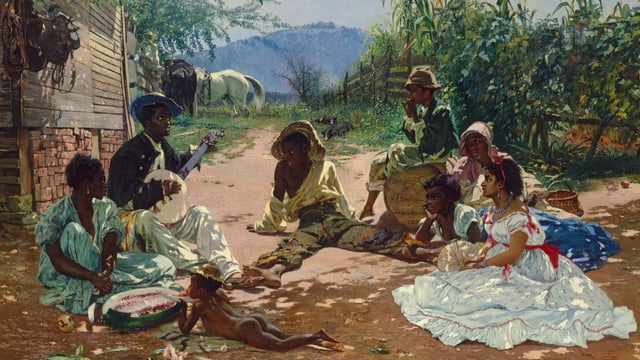 Gemälde von Kindern mit schwarzer Hautfarbe