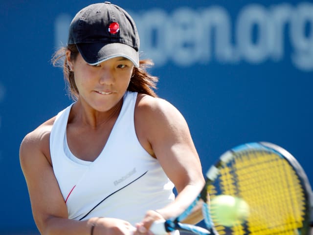 Kristie Ahn bei ihrem US-Open-Debut. Kristie Ahn bei ihrem US-Open-Debut.