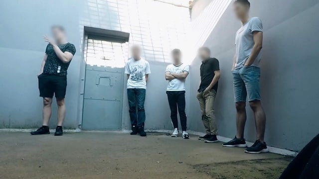 Eine Gruppe Inhaftierter in Weissrussland. Eine Gruppe Inhaftierter in Weissrussland.