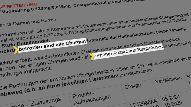 Rückrufschreiben Rückrufschreiben