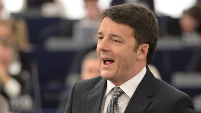 Matteo Renzi bei einer Rede Matteo Renzi bei einer Rede