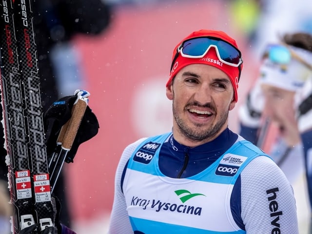 Langläufer Jonas Baumann. Langläufer Jonas Baumann.