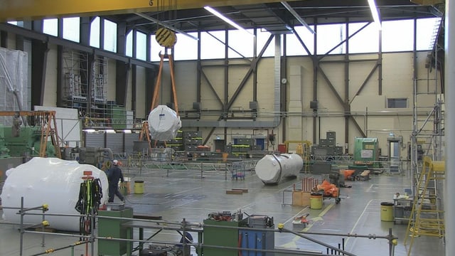 Blick ins Maschinenhaus. Blick ins Maschinenhaus.