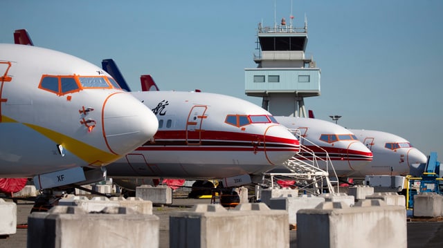 Gegroundete Boeing-Maschinen Gegroundete Boeing-Maschinen