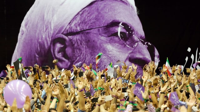 Wahlveranstaltung für Ruhani in Teheran. Wahlveranstaltung für Ruhani in Teheran.