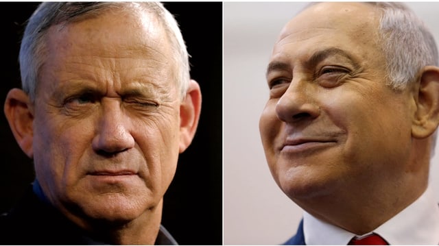 Gantz und Netanjahu. Gantz und Netanjahu.