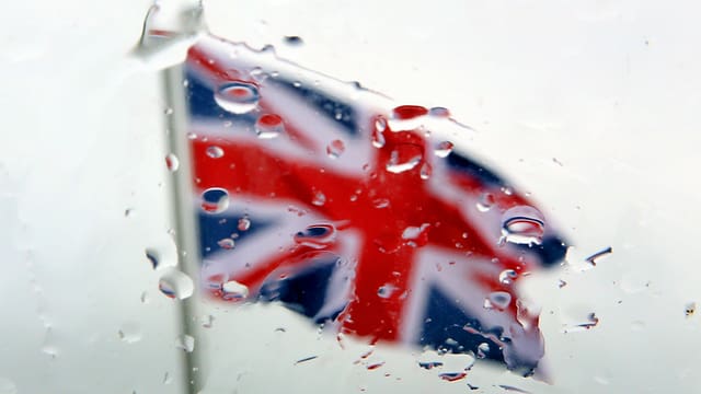 Eine Union-Jack-Flagge. Eine Union-Jack-Flagge.