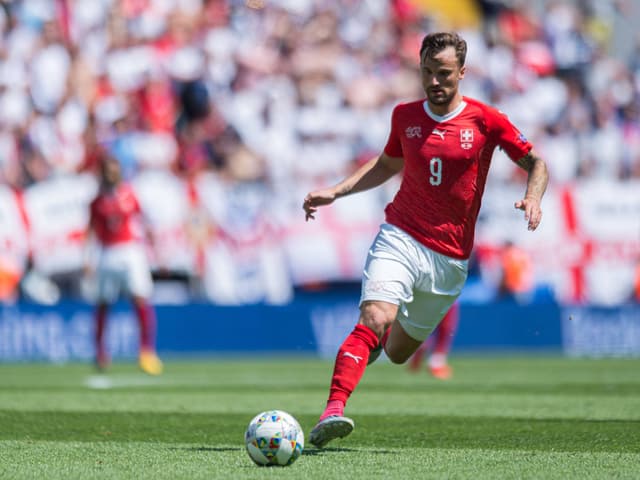 Haris Seferovic im Einsatz für die Schweizer Nationalmannschaft. Haris Seferovic im Einsatz für die Schweizer Nationalmannschaft.