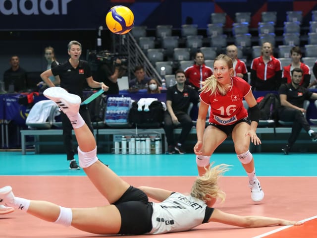 die Schweizer Volleyballerinnen. die Schweizer Volleyballerinnen.