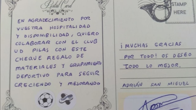 Der Brief von Adrian an die UD Pilas. Der Brief von Adrian an die UD Pilas.
