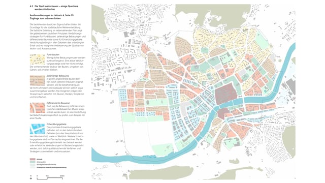 Plan der Stadt Solothurn mit bunten Flächen. Plan der Stadt Solothurn mit bunten Flächen.