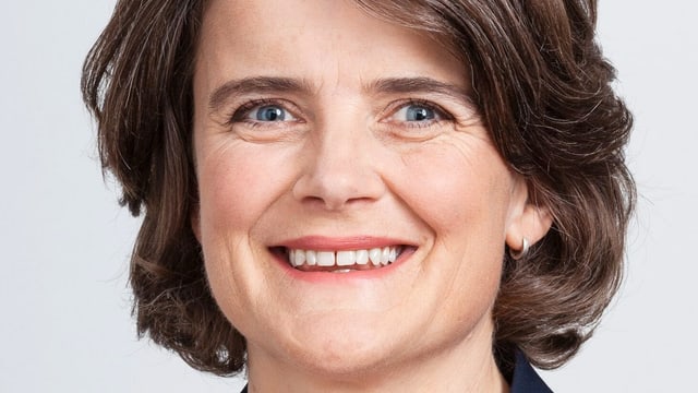Nahaufnahme von Kathrin Schweizer. Nahaufnahme von Kathrin Schweizer.