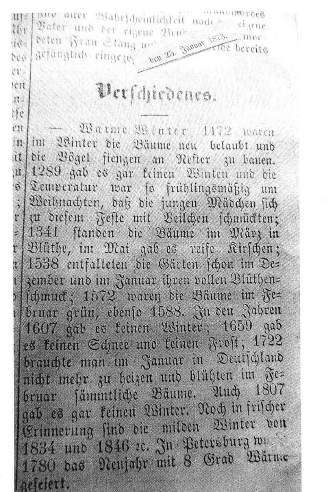 Ausschnitt eines Zeitungsartikels aus dem Jahre 1873 Ausschnitt eines Zeitungsartikels aus dem Jahre 1873