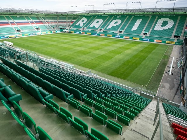Das leere Stadion von Rapid Wien Das leere Stadion von Rapid Wien