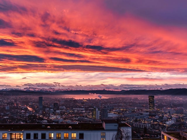 Blick über Zürich.