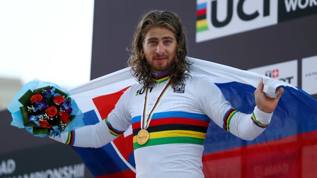 Peter Sagan verteidigte 2016 in Doha seinen Weltmeistertitel von 2015 im Strassenrennen. Peter Sagan verteidigte 2016 in Doha seinen Weltmeistertitel von 2015 im Strassenrennen.