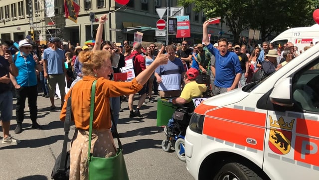 Demonstration in Bern. Demonstration in Bern.