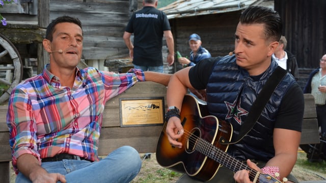 Trailer-Dreh mit Roman und Andreas Gabalier.